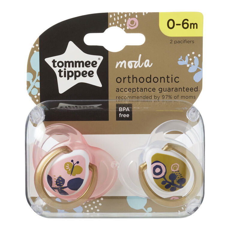 Sucette Tommee Tippee Moda 0 A 6 Mois Paquet De 2 Rose Edition Anglaise Babies R Us Canada