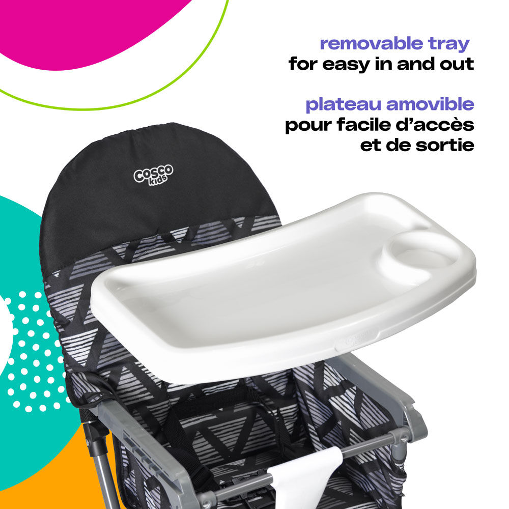Cosco Simple Fold LX High Chair Torn Triangle