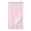 Pink Cable Knit Sherpa Baby Blanket