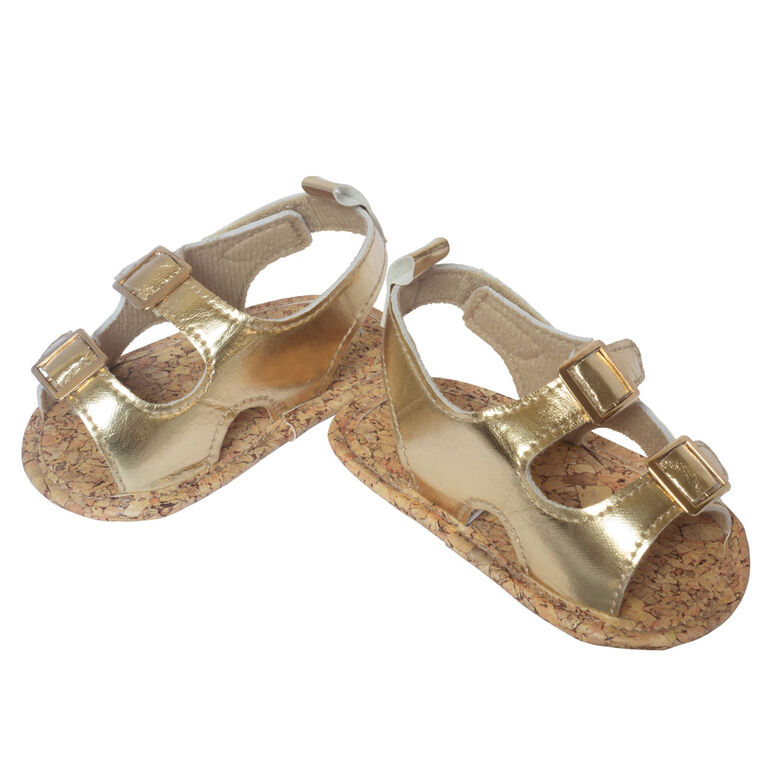 So Dorable Metallic Gold Sandals size 9-12 months