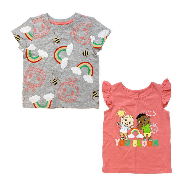 CoComelon - 2 Pack Fashion Tees - Pink - Size 2T -  Toys R Us  Exclusive