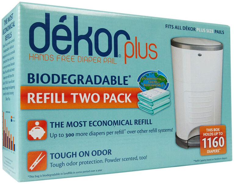 Diaper Dekor - Plus 2 Pack Refill Biodegradable