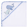 Koala Baby - Serviette à Capuche Tissée Baleine Bleue - Paquet de 2