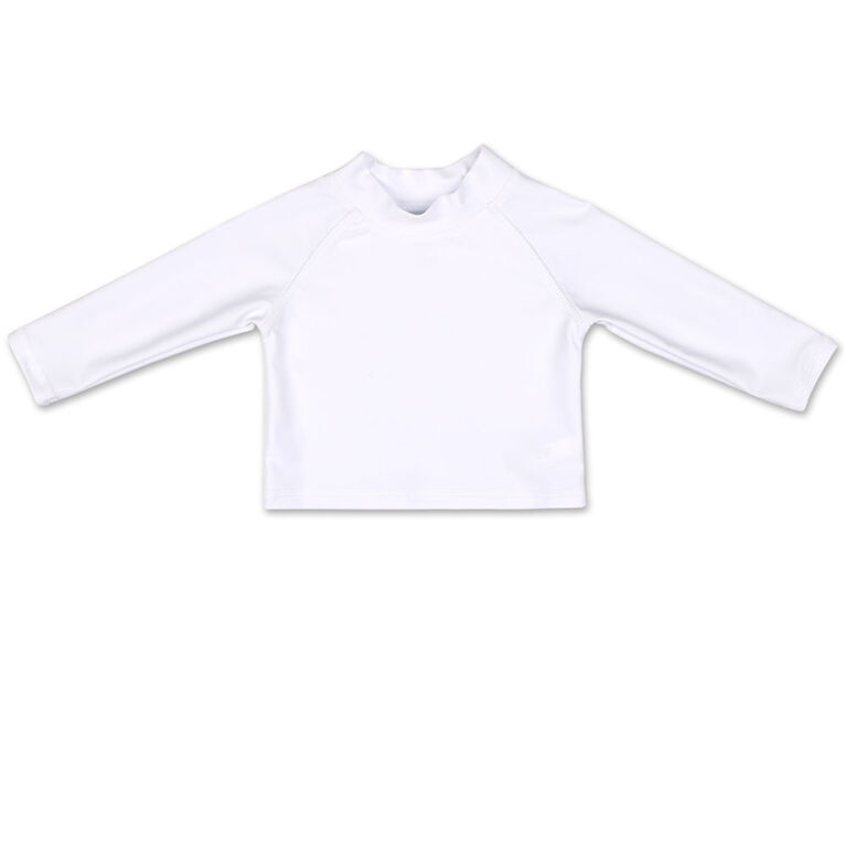 Koala Baby Long Sleeve Rash Guard Solid White, 6-9 Months