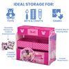 Delta Children - Disney Minnie Mouse 6 Bin Design and Store Toy Organizer