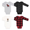 Koala Baby 4Pk Long Sleeve Bodysuit Easily Amoosed, Preemie