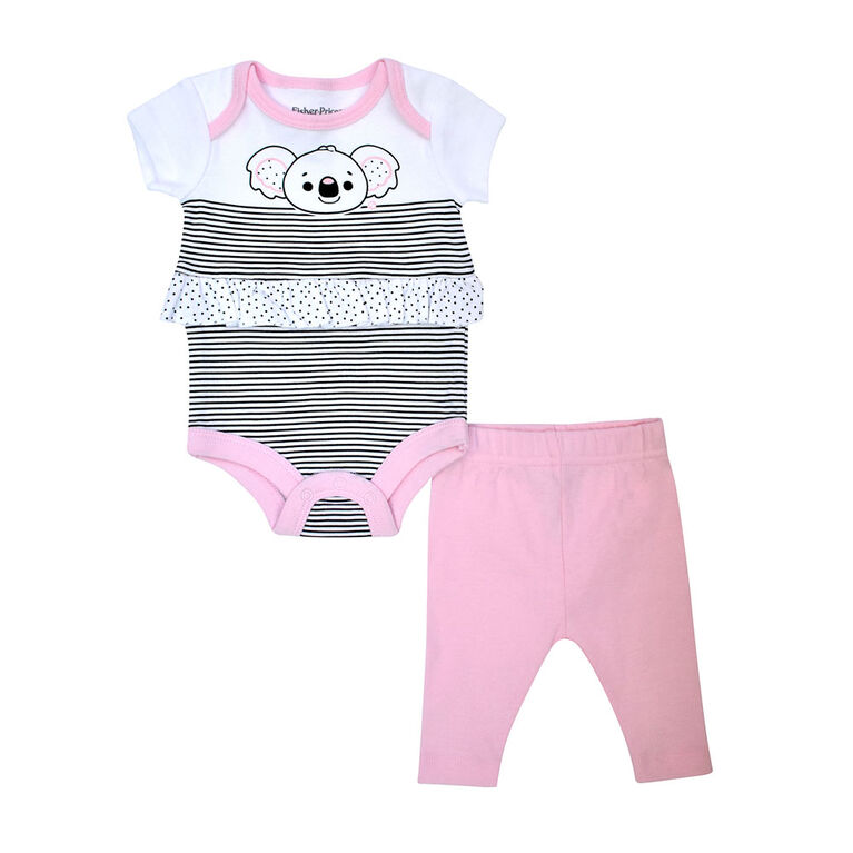 Fisher Price 2piece Pant set - Pink, Newborn