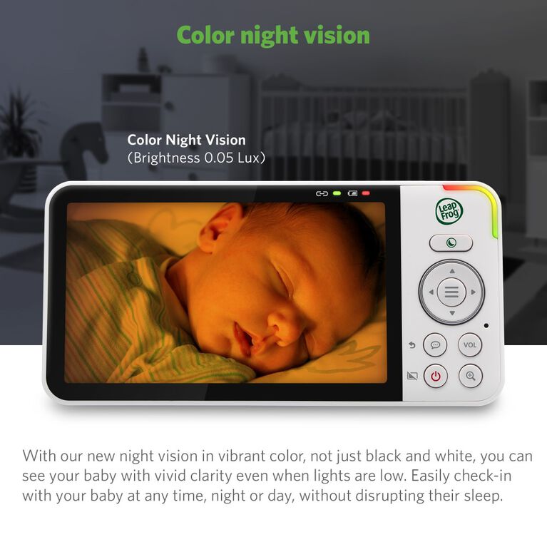 Baby Monitor, Baby Time 5 Color Display with 1080P Pan/Tilt