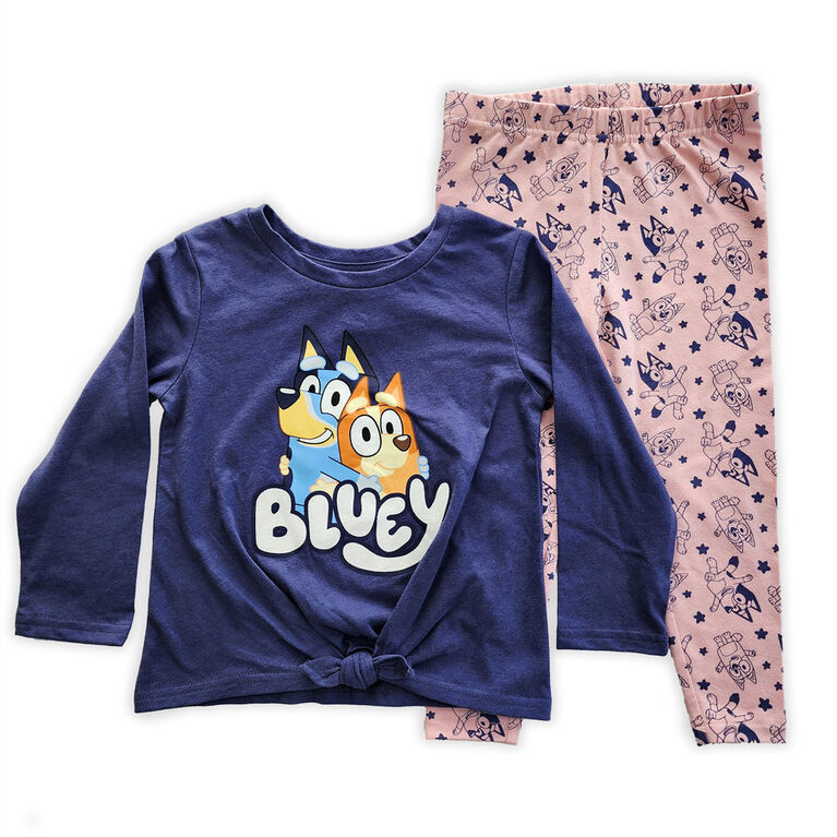Bluey 2 Piece Top & Legging Set - Navy 5T