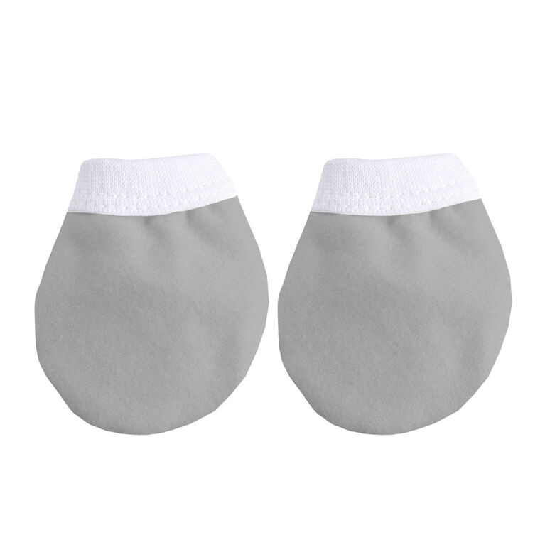 Kushies No-Scratch Mittens Flannel Grey