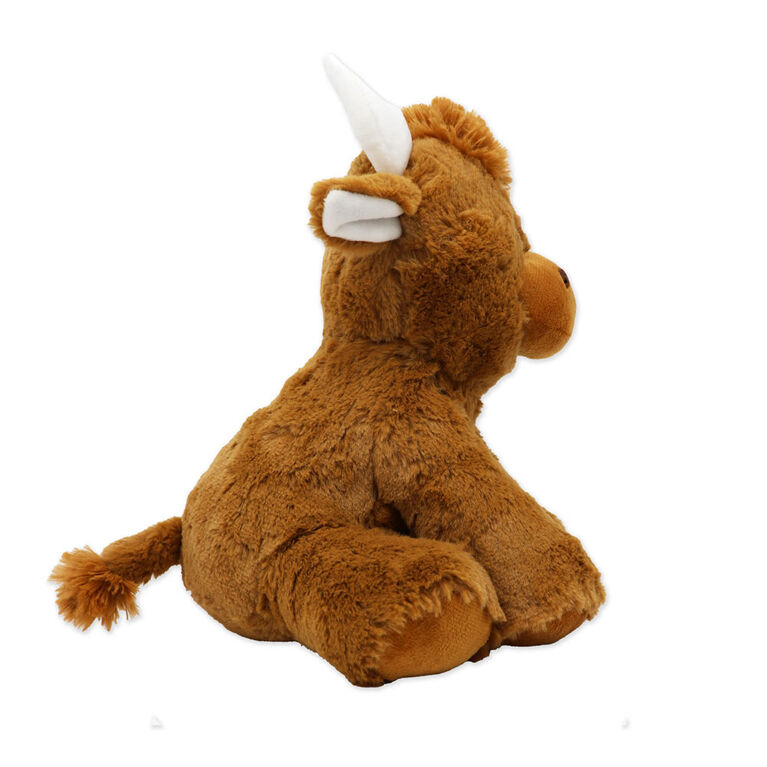 Plushies by Baby Mode Plush Tan Highland Cow Toy- 11"