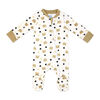 Baby Mode Interlock Coverall: Tan Bear 6-9M