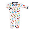 Koala Baby Dino Toss Print Zip-Front Sleeper, 6-9 Months