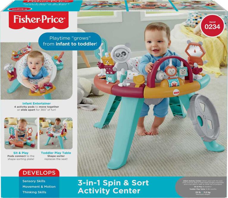 Fisher-Price 3-in-1 Spin and Sort Activity Center