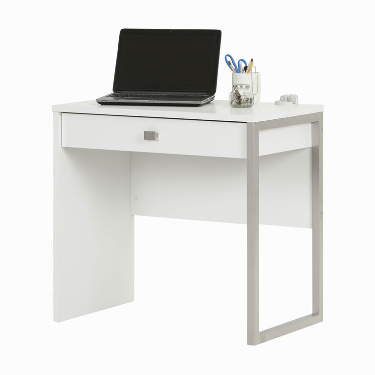 Interface Bureau de travail 1 tiroir Blanc solide