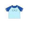 Koala Baby Short Sleeve Rash Guard Blue Sunglasses, 6-9 Months