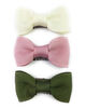 Baby Wisp - Mini Latch Bows - Charlotte 3 Pack Set - White, Rose, Green