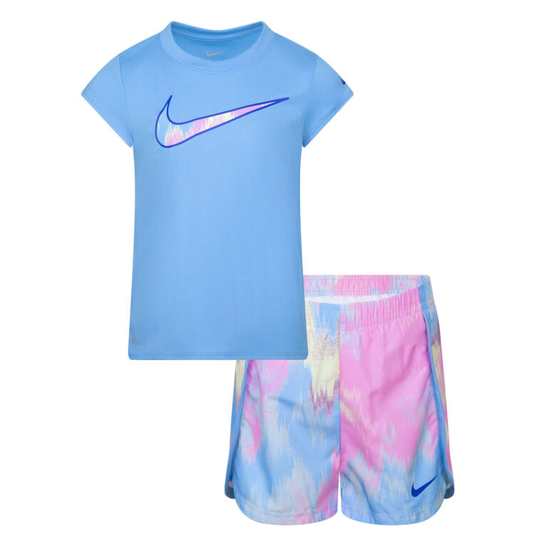 Ensemble de t-shirt et shorts Nike - Bleu - Taille 6X