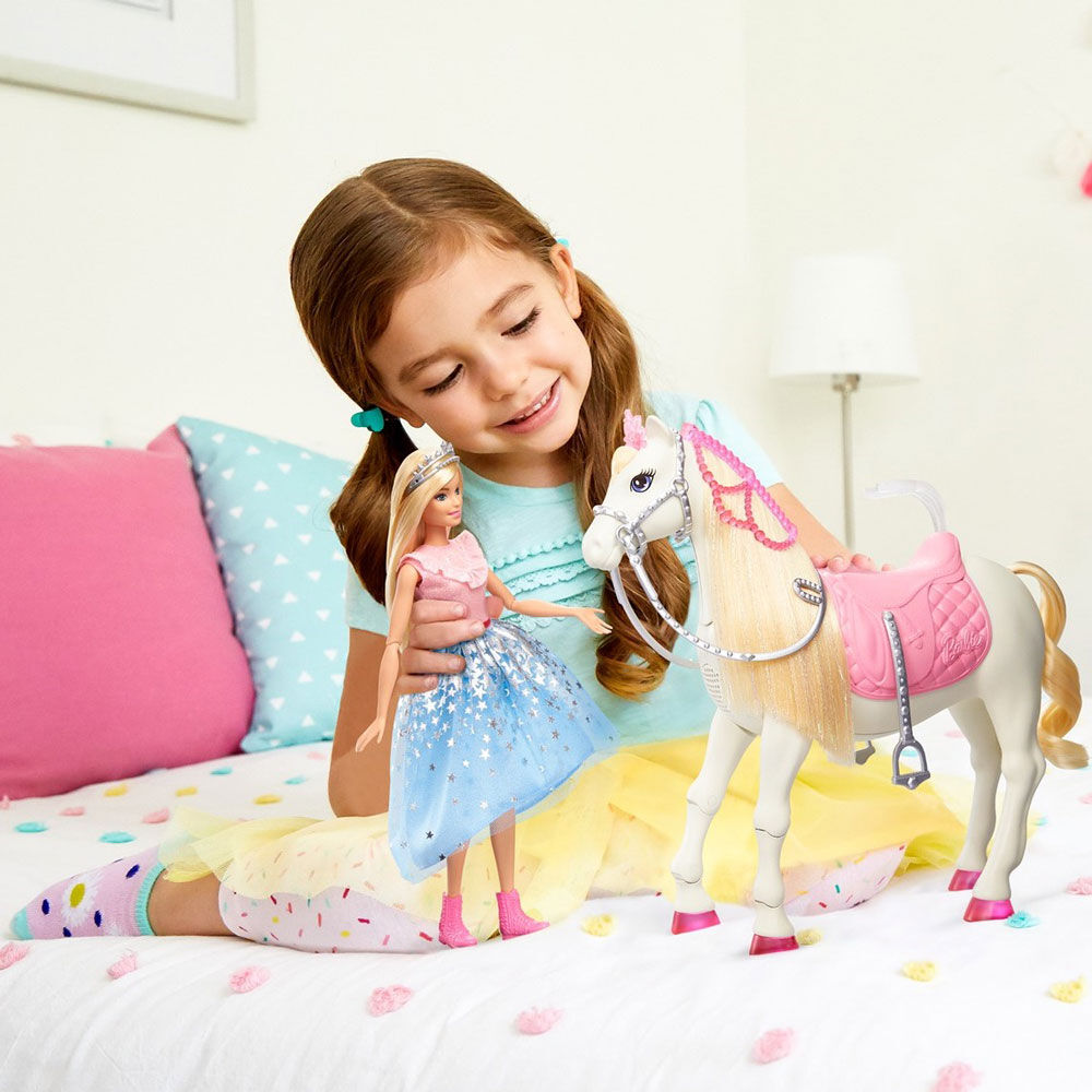 Barbie Princess Adventure Doll and Prance Shimmer Horse with Lights and Sounds