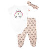 Mini Heroes 3pc Bodysuit - White/Pink - 3M