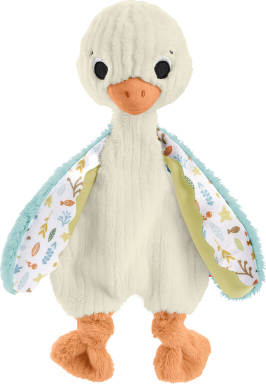 Fisher Price Snuggle Up Goose Baby Sensory Toy, Plush Toy with Jingles for Newborns
