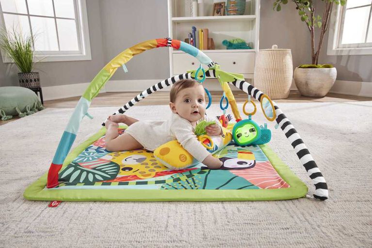 Tapis Musical D'Éveil de La Jungle pour Bébé 4 En 1 Tapis de