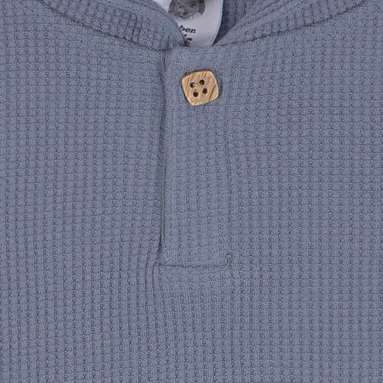 Gerber Childrenswear - Ensemble 2 pièces avec sweat à capuche et pantalon de jogging en tricot gaufré bleu pour tout-petits garçons 24 mois