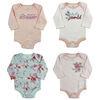 Rococo 4 Pk Bodysuit - Assorted colors, 0-3 Months