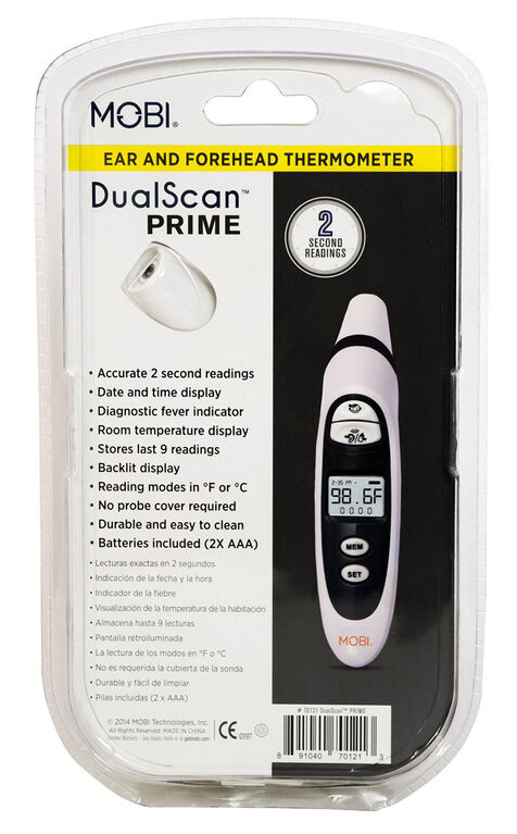 MOBI DualScan Prime Ear & Forehead Thermometer