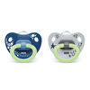 NUK Glow-in-the-Dark Orthodontic Pacifiers, 6-18 Months, 2-Pack