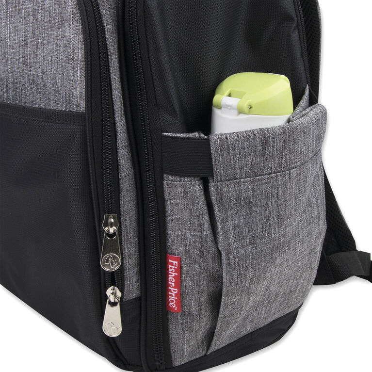 Fisher Price Kaden Backpack Diaper Bag Grey And Black