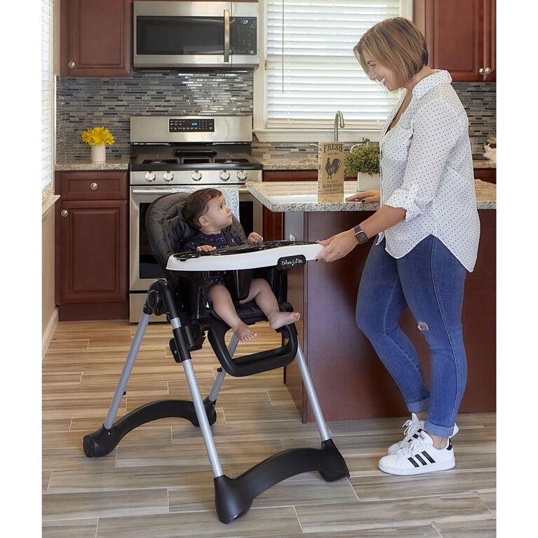 Solid Times Lightweight Portable Highchair-Black