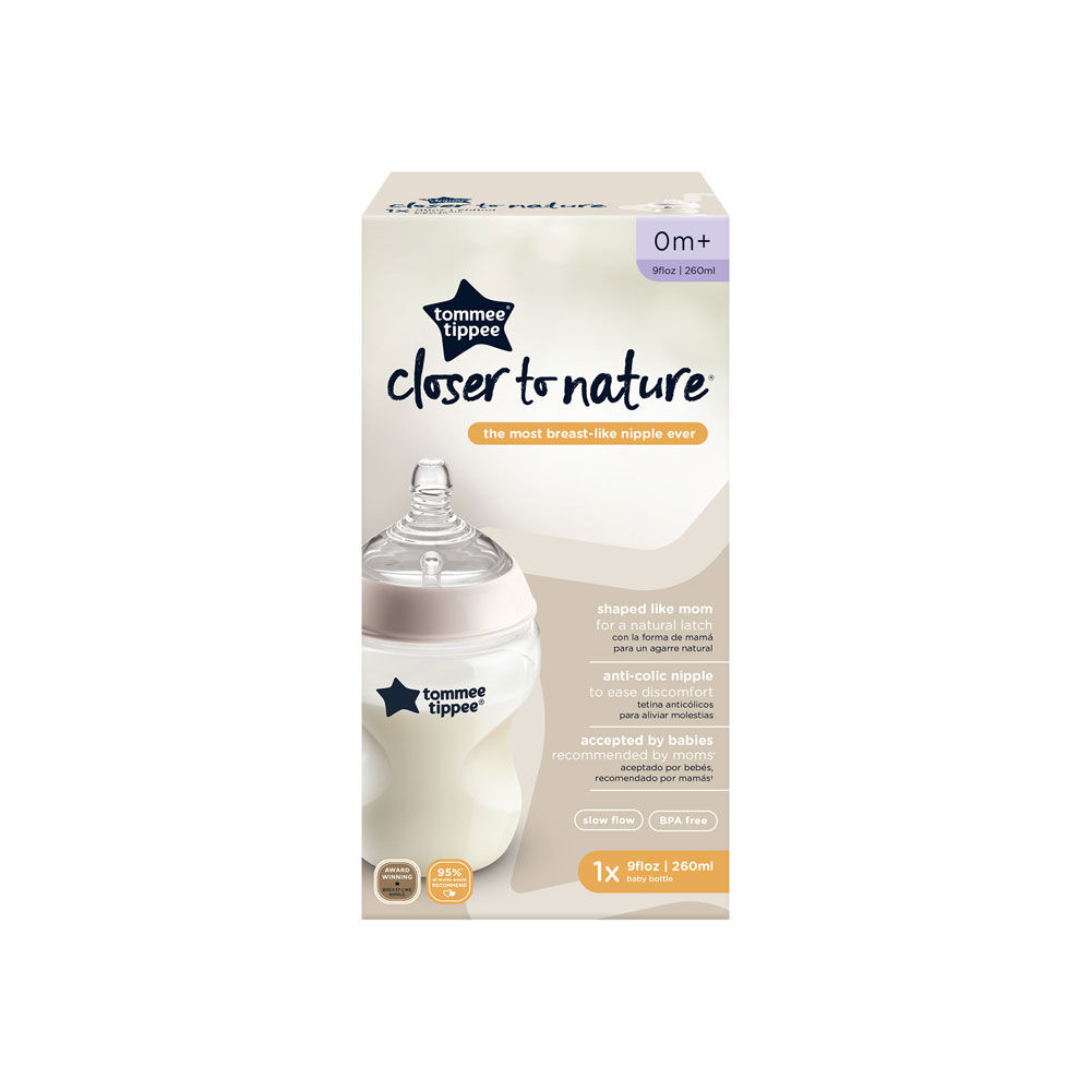 Tommee Tippee Closer to Nature Baby Bottle 9oz 1 Count Babies