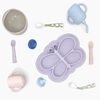 Siliplate Mess-free silicone plate - LILAC BUTTERFLY