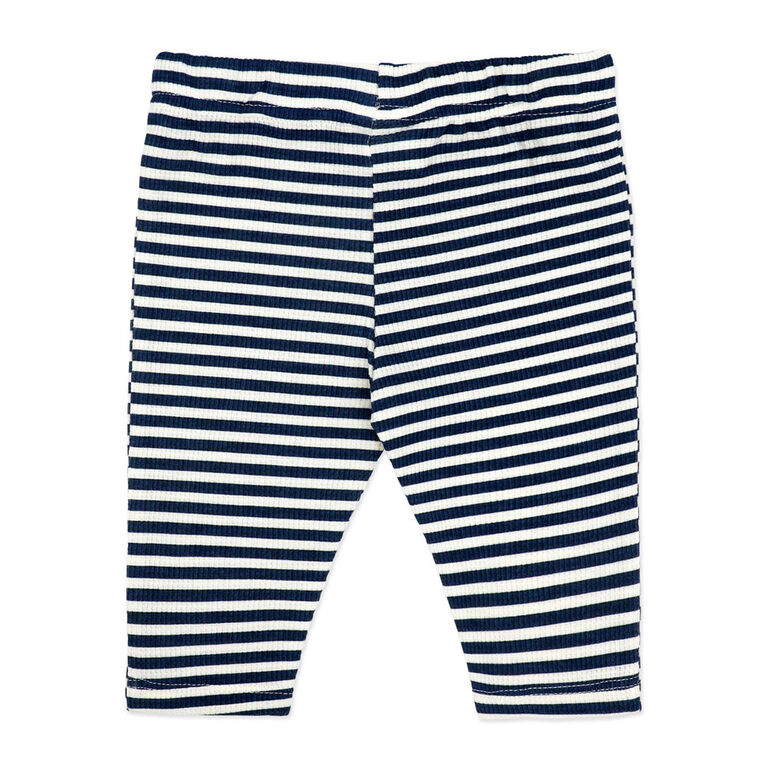 Baby Mode Ensemble 3 pièces pantalon et chapeau gaufré : Animal safari bleu 6 mois
