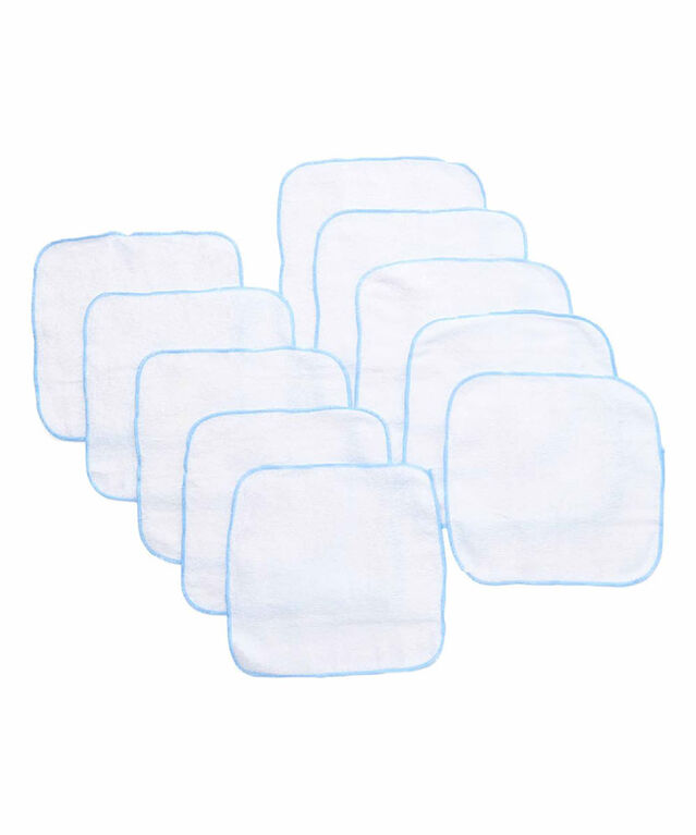 Necessities By Tendertyme 10-Pack Washcloth: Blue