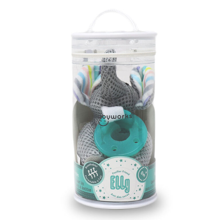 babyworks Pacifier Friend with Pacifier "Elly" Elephant Babies R Us