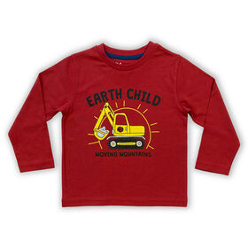 T-shirt à manches longues Earth Child Rouge