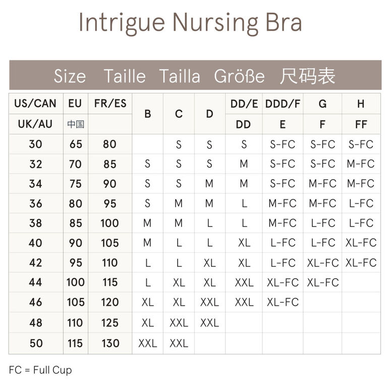 Bravado! Designs Soutien-gorge balconnet pour la maternité et l’allaitement Intrigue, Noir, Très grande