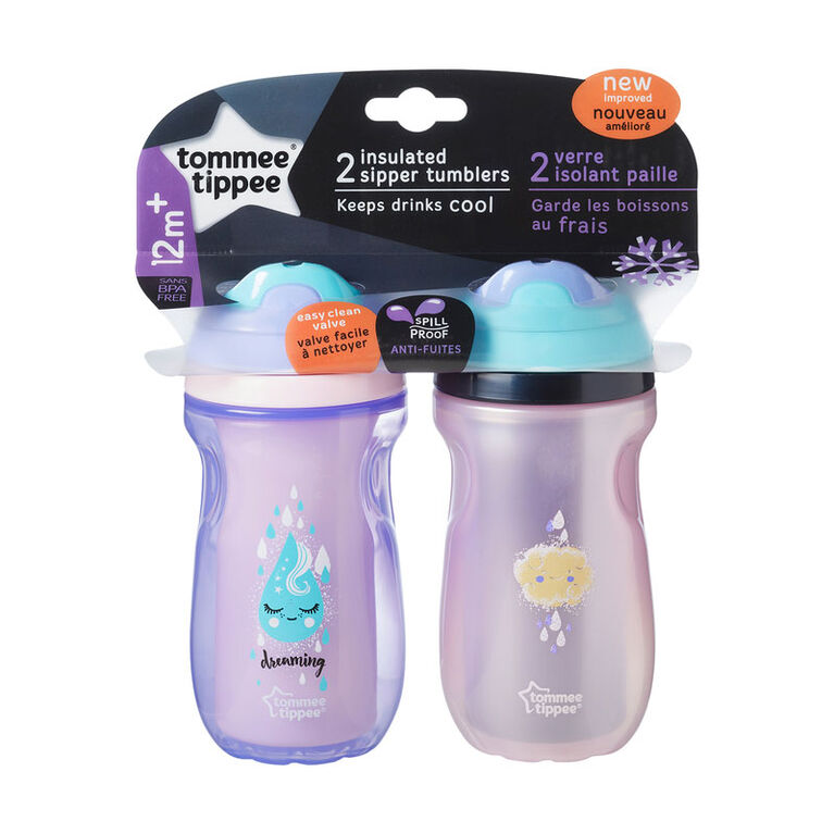 Tommee Tippee Insulated Sipper Tumbler 9 oz, 2Pack Dreaming Babies