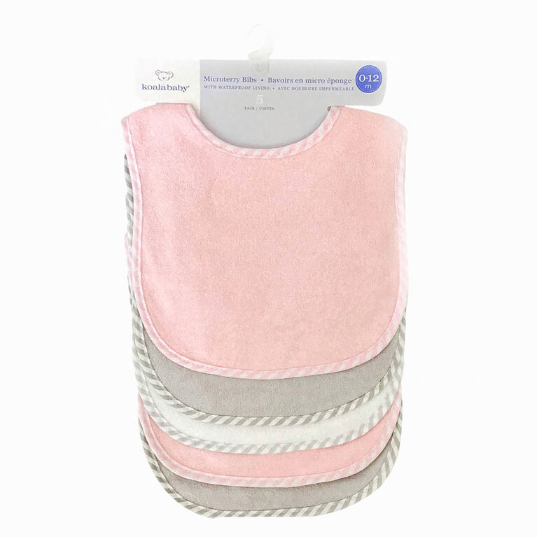Koala Baby - 5 Pack Pink Microterry