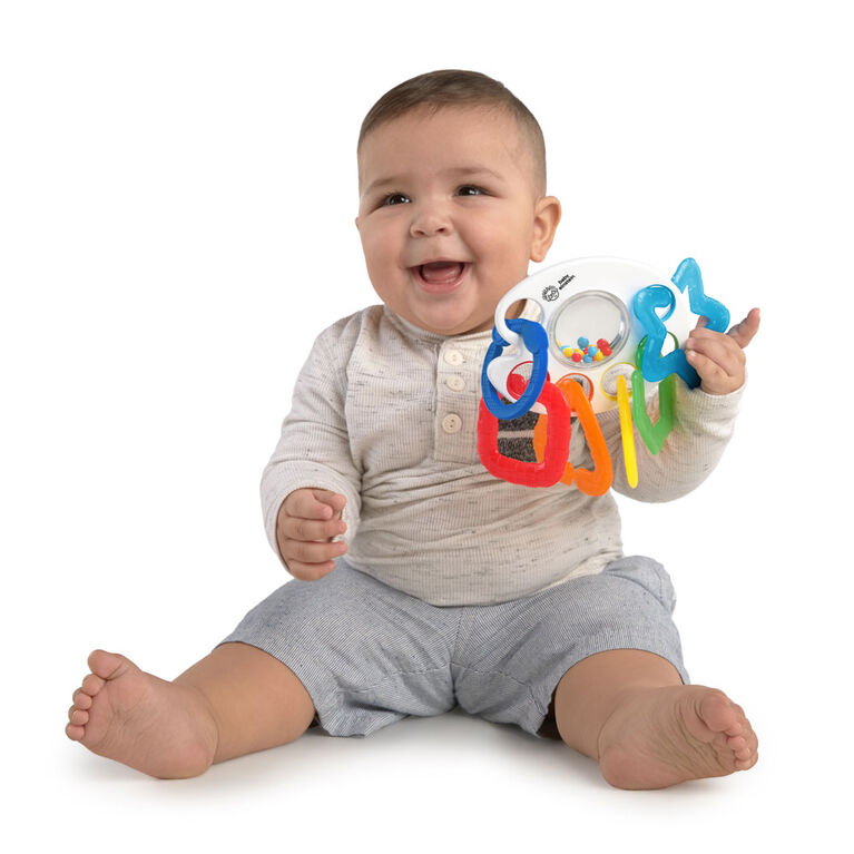 Shake, Rattle & Soothe TakeAlong Textured Teether Link Toy BPA Free