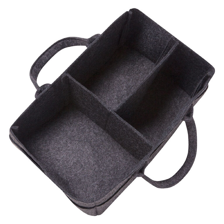 Sammy and Lou Charcoal Gray Felt Storage Caddy