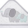 Koala Baby Hooded Towel and Washcloth Set, Grey Elephant