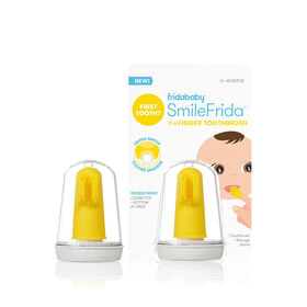 Frida Baby - SmileFrida the Finger Toothbrush - Baby's First Toothbrush with Case, Silicone, BPA Free