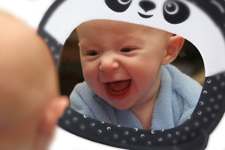 Miroir de voiture pour bébé Travel Friends Benbat - Panda / Noir / 0-18 mois