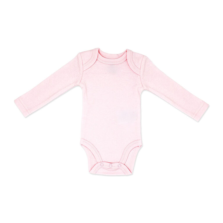 Naturelle 4 Pack Long Sleeve Bodysuit: Pink