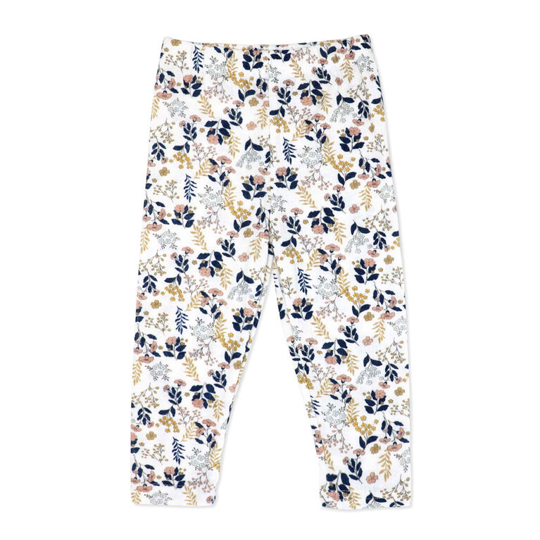 Baby Mode 3 Piece Oversized Sweater Shirt Legging Set: Pink Floral