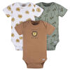 Gerber Childrenswear - 3-Pack Baby Brown Short Sleeve Onesies Bodysuit - 0-3M