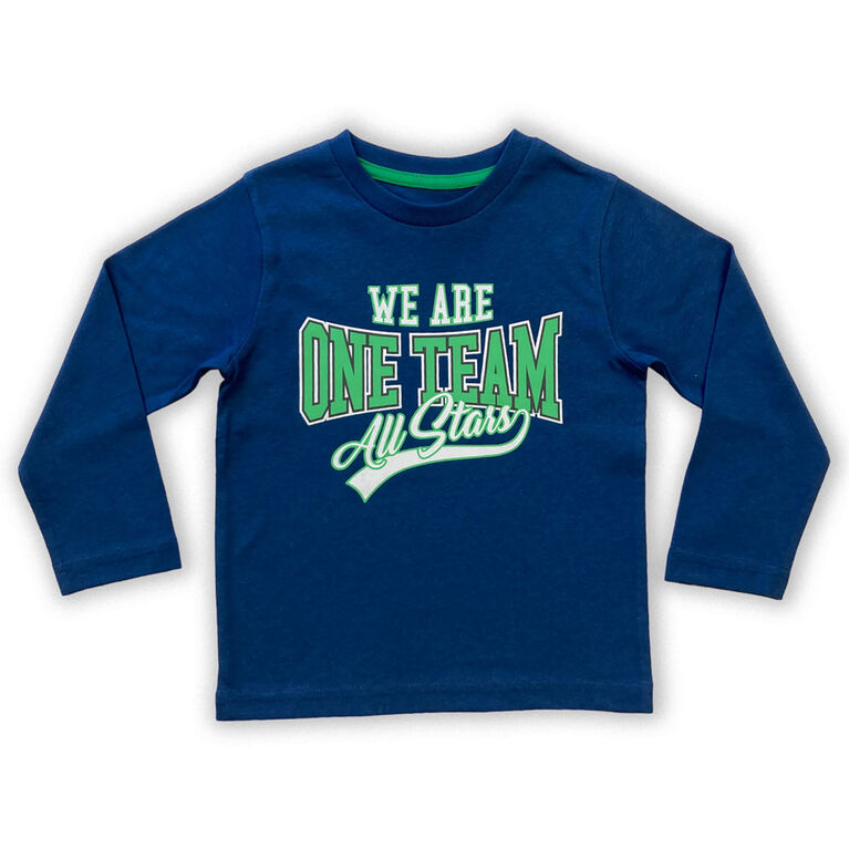 One Team Long Sleeve Tee - Navy - 6T